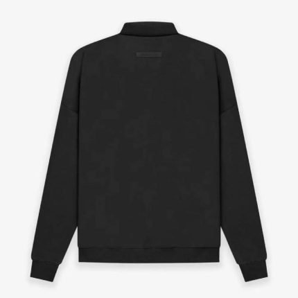 Fear of God ESSENTIALS Long Sleeve Polo Black Sweatshirt